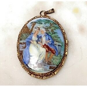 Vintage Courting Couple Brooch